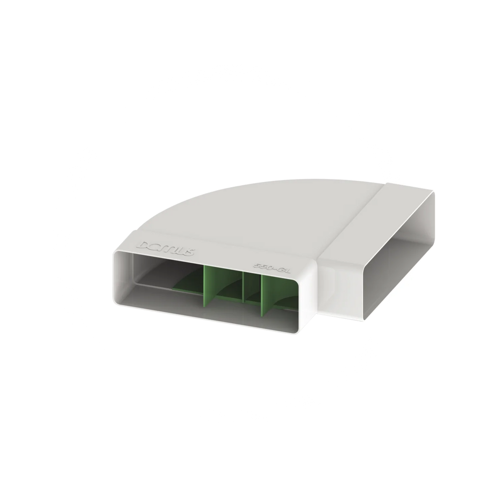 204mm x 60mm Horizontal 90° Bend PVC - Greenline